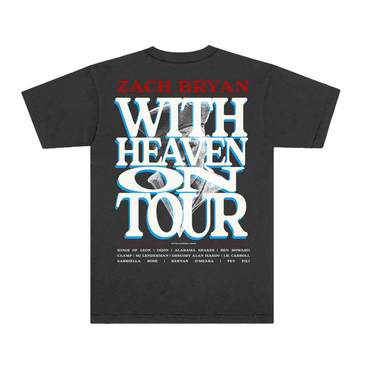 With Heaven on Top Washed Black Tour Tee