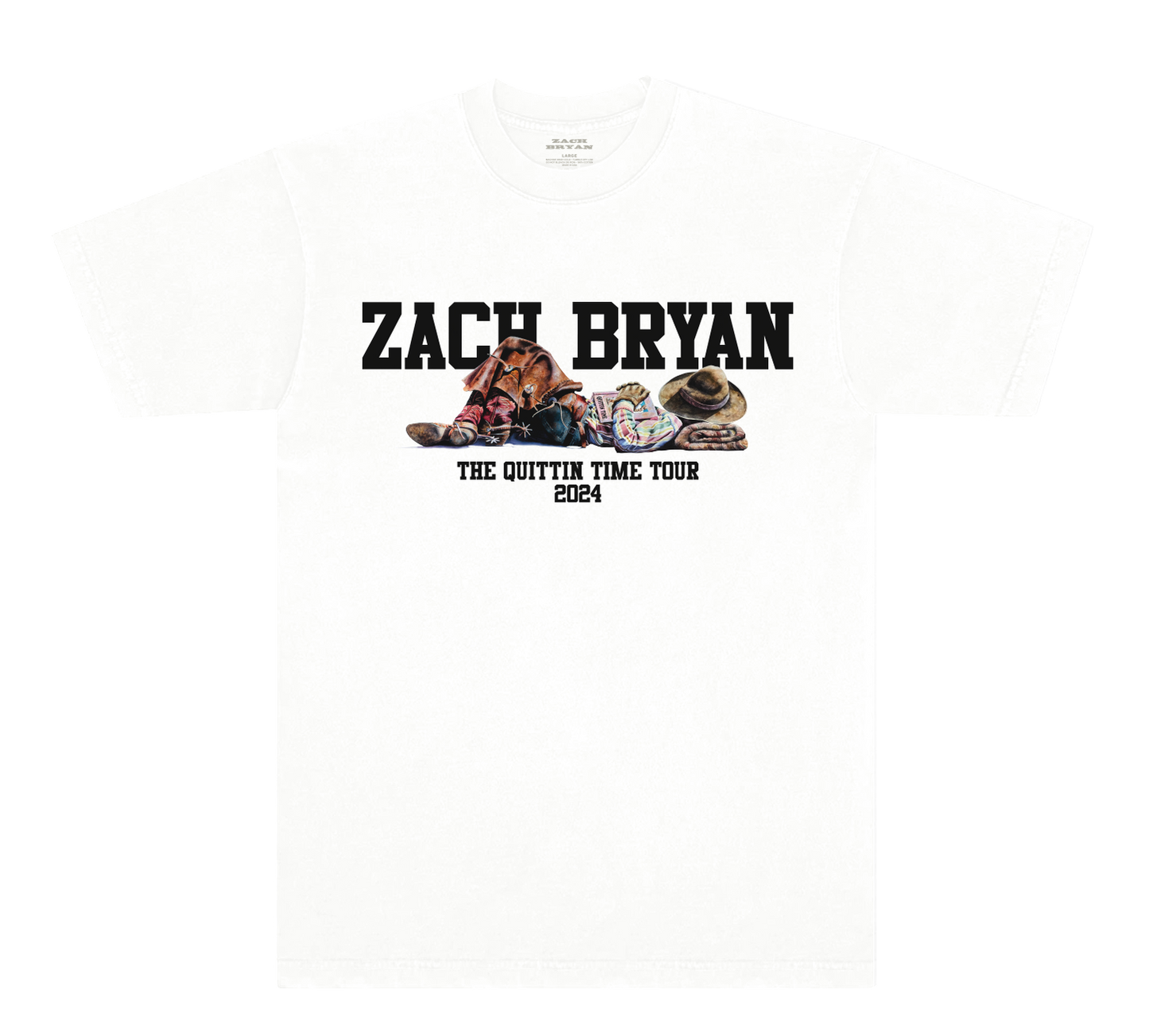 ZB Cowboy Tour White Tee
