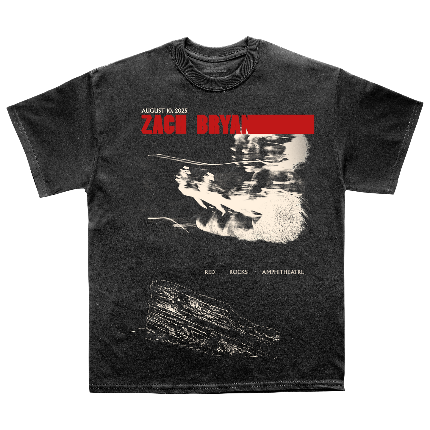 Red Rocks 2025 Washed Black Tee