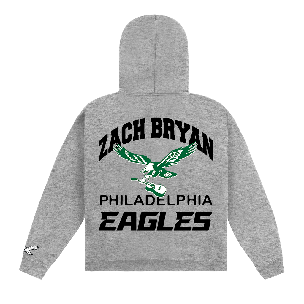 Zach Bryan x Eagles Hoodie grey