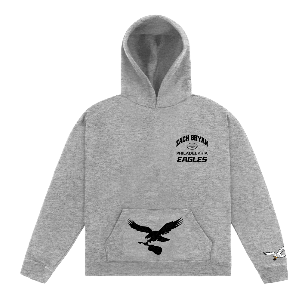 Zach Bryan x Eagles Hoodie grey