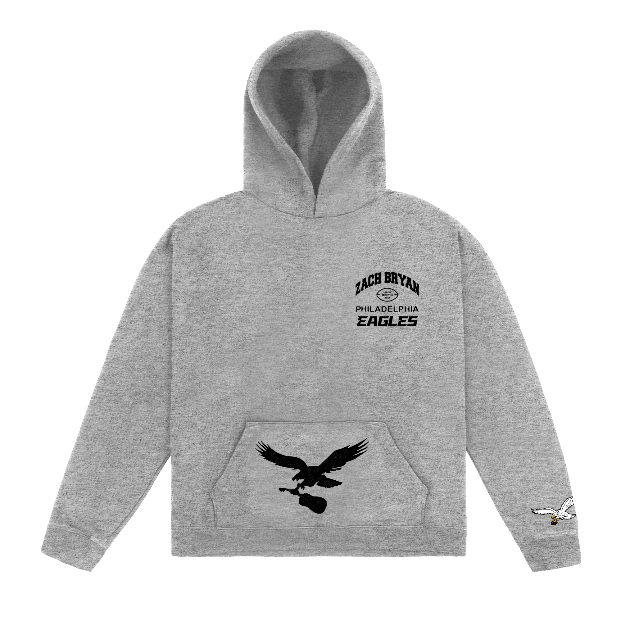 Zach Bryan x Eagles Hoodie grey