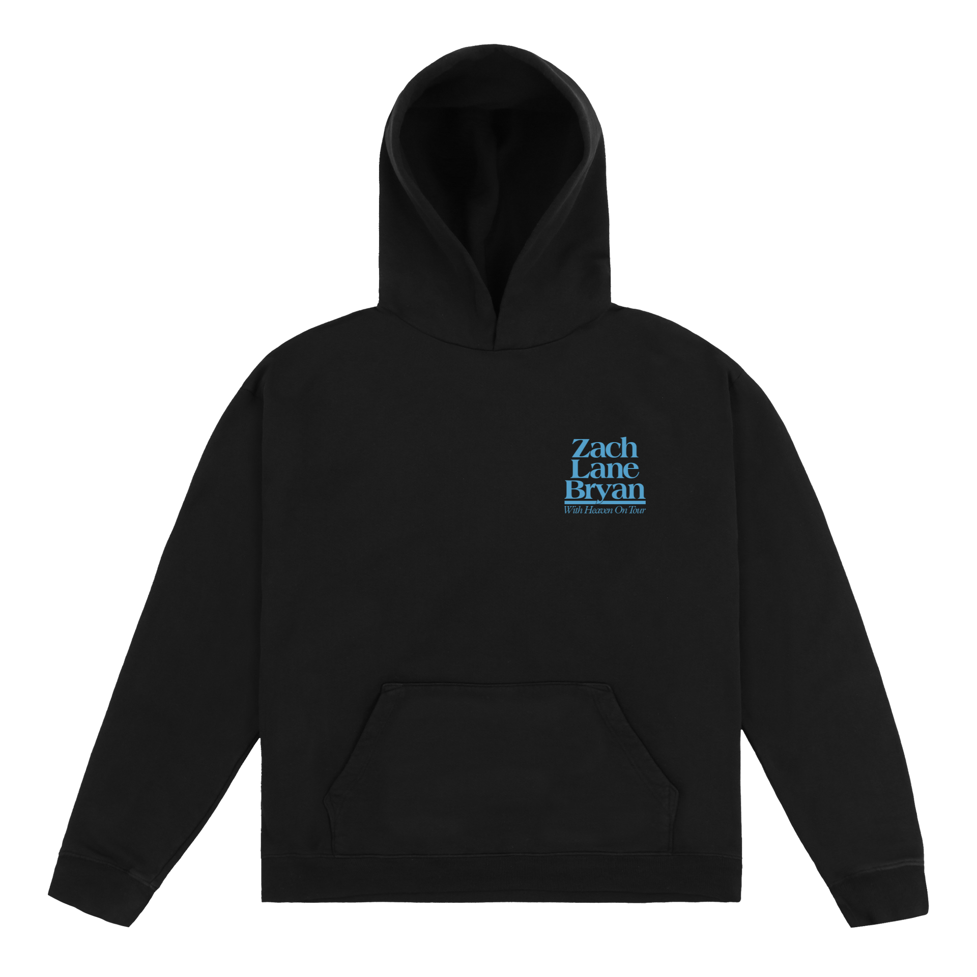 With Heaven on Top Tour Exposure Hoodie Blue – Zach Bryan Shop