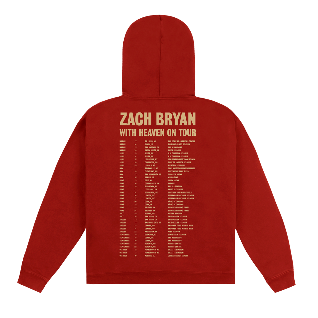 With Heaven on Top Red Tour Hoodie