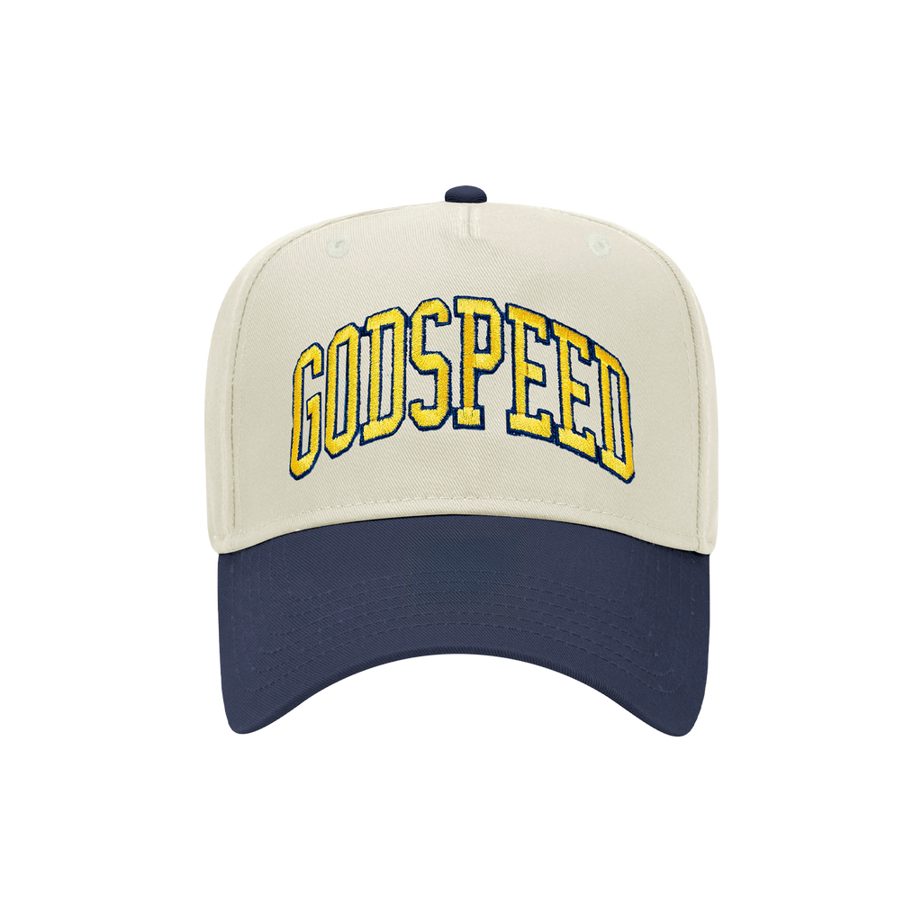 ZB Godspeed Michigan Natural and Navy Hat