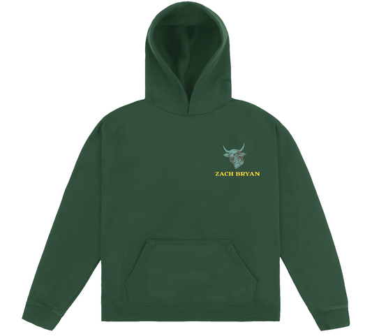 Burn Burn Burn Tour Bull Hoodie Green