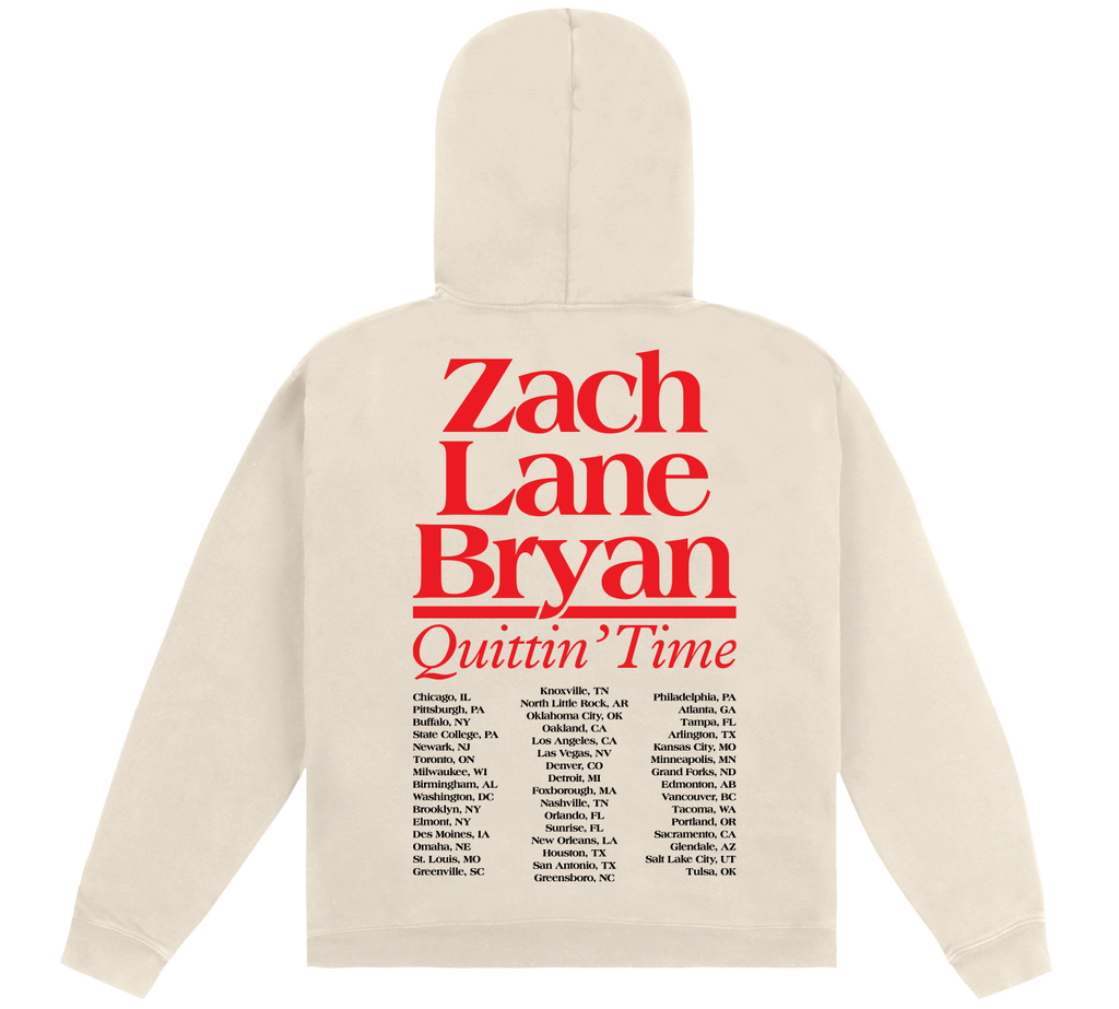 Zach Lane Bryan Cream Tour Hoodie