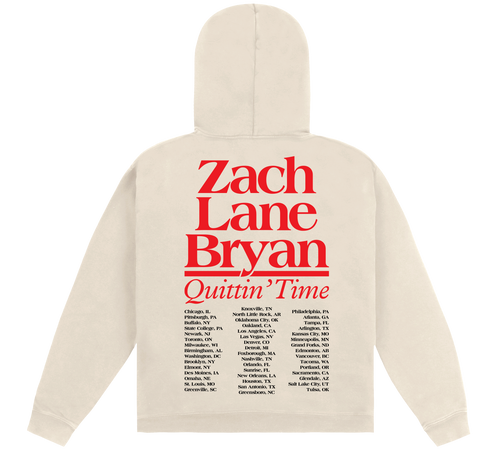 Zach Lane Bryan Cream Tour Hoodie | Official Zach Bryan – Zach