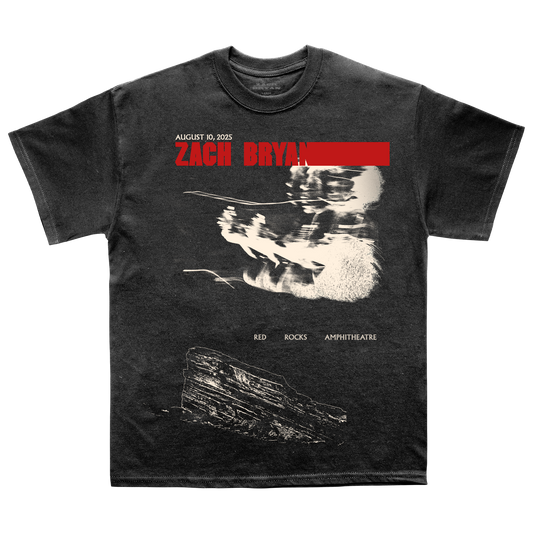 Red Rocks 2025 Washed Black Tee